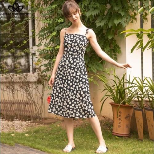 Heydress 2019 new summer floral print women dress vintage Holiday a-line dress strap sleeveless sexy beach ladies dress
