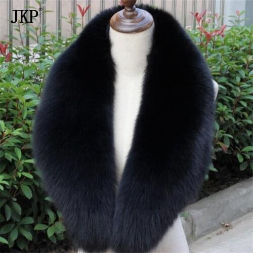 JKP Real Fox Fur Winter Mens And Womens Coats Down Jacket General Fashion Warm Collar