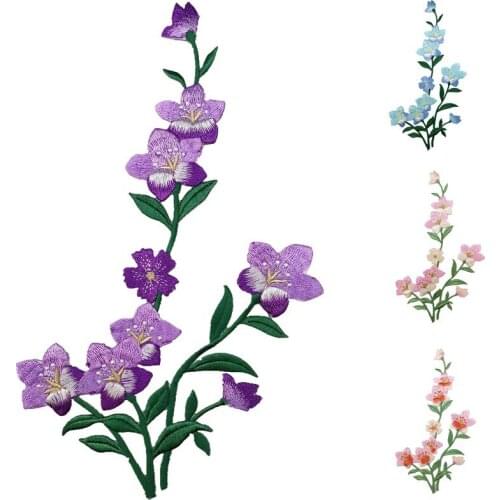 1pc DIY Flower Patches Cheongsam Dress Decoration Cloth Applique Embroidery Floral Patch Stickers Garment Accessories