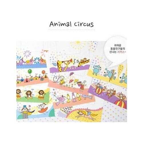10 Pcs/set Kawaii Polaroid Circus Photo Frame Sticker Creative DIY Multifunction Note Deco Label