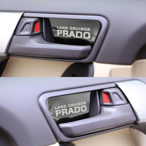 Car Interior Door Handle Ornament for Toyota prado land cruiser Stainless Steel Accessories Car Styling 4pcs