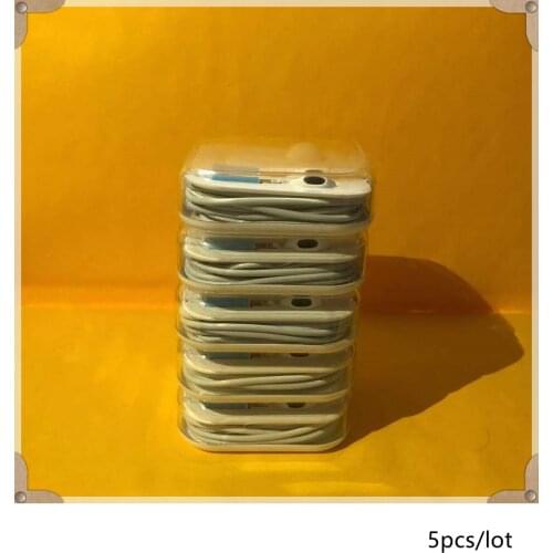 5pcs/lot In Ear Earphone Bluetooth for iPhone 12 7 8 Plus XS MAX 11 Pro Max Stereo Sound Wired Earbuds with Microphone