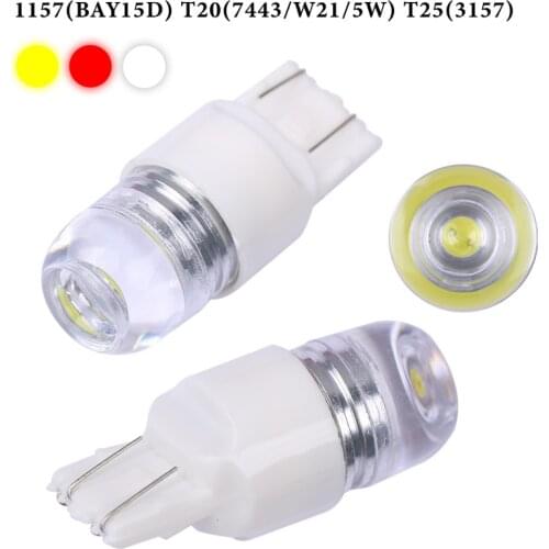 50pcs 12V 1157 BAY15D P21/5W P27/7W W21/5W 3157 7440 T25 strobe flash light brake blink light Lamp Bulb red white Auto Tail Stop