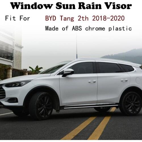 ABS Chrome plastic Window Visor Vent Shades Sun Rain Guard car accessories For BYD Tang 2th 2018-2020