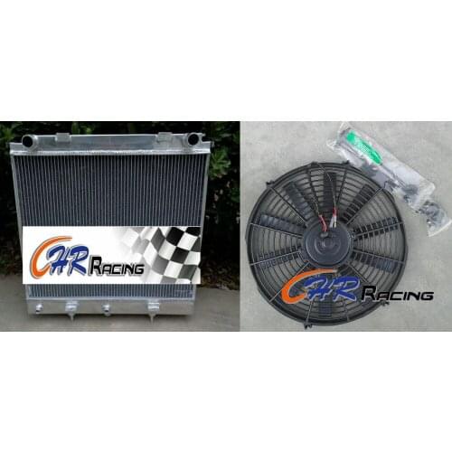Aluminum Radiator + Fan for Land Rover RANGE ROVER P38 2.5TD TURBO DIESEL BMW ENGINE 94-02