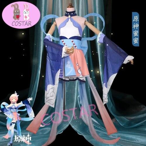 Anime! Genshin Impact Mimi Game Suit Lovely Dress Uniform Cosplay Costume Halloween Carnival Party Outfit For Women 2021 game