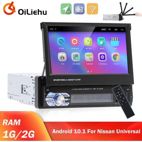 OiLiehu 1 Din Android 10.1 Car Radio Autoradio GPS 7" 1din Car Multimedia Player For Volkswagen Nissan Hyundai Kia Toyota Lada