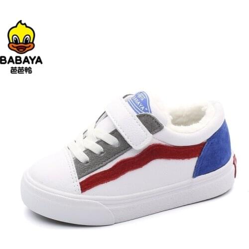 Babaya 2020 Winter Shoes New Baby Casual Shoes Girls Sneakers Artificial Leather Fashion Children Shoes Boys Warm Winter Kids