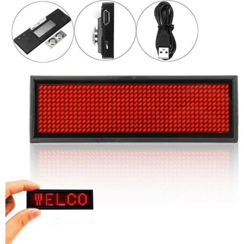 Wireless Mobile APP Bluetooth LED LED Name Badge Digital Programmable Glowing Board Letters Scrolling Board for Event