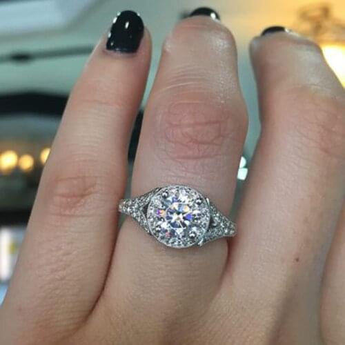 CAOSHI Exquisite Female Lady Brilliant Crystal Rings Gorgeous Wedding Jewelry Luxury Design Engagement Accessories Stylish Gift