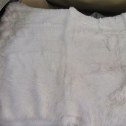 50cm * 110cm Black White real rabbit fur Stitching skin genuine fur fabric wholesale