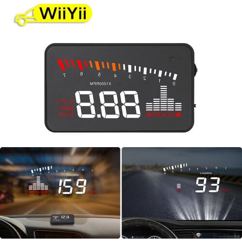 GEYIREN 2019 X5 OBD2 Head-Up Display Speedometer Windshield Projector RPM Speed Alarm Car EU OBD HUD Display Auto Electronic