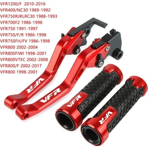 For HONDA VFR1200 VFR400 VFR700 VFR750 VFR800 Motorcycle CNC Brake Clutch Levers 7/8'' Handle bar grips VFR 1200 700 400 750 800