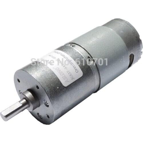 6-36V 24V Rated Voltage Rotate Speed Reduction Electric DC Geared Motor JGA37-545 400rpm 157rpm 60rpm 24rpm 14rpm 6rpm