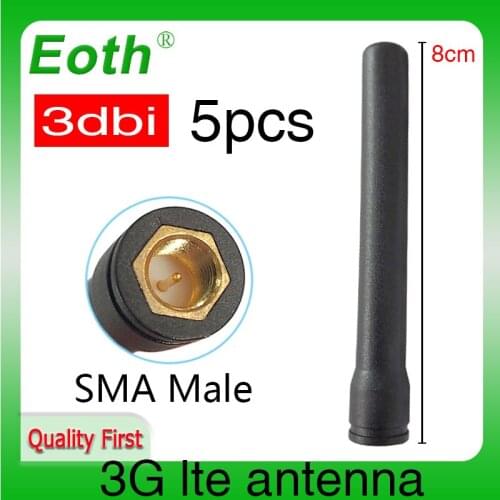 5pcs 3G antenna 3dbi SMA Male connector antena for huawei 3G router external antenne for wireless modem repeater aerial