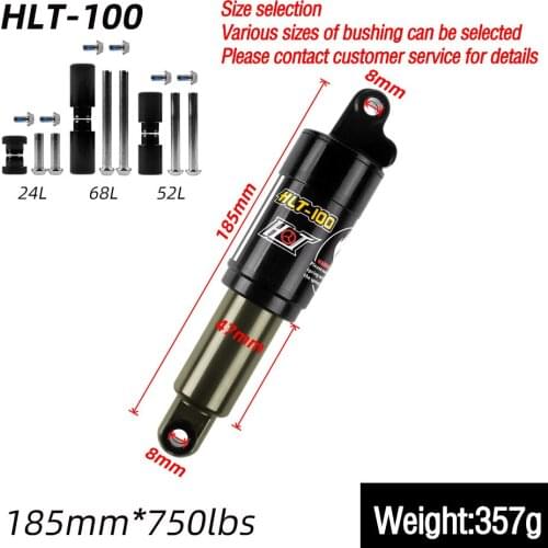 HLT100 - Mountain Bike Rear Shock Absorber, 125mm / 150mm / 165mm / 185mm, 750/850 / Lbs, Mountain Bike Accessories