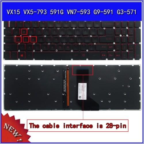 Laptop Keyboard For ACER VX15 VX5-793 591G VN7-593 G9-591 G3-571 Notebook Replace Keyboard with backlight