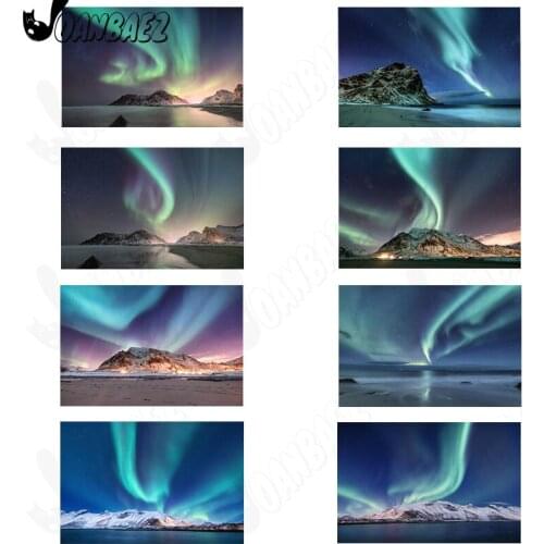 Beautiful Aurora Diamond Painting Landscape 5D Diy Wall Art Cross Stitch Embroidery Inlaid Room Decoration Gift