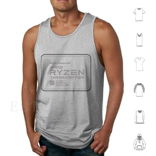 Amd 3990X Threadripper Cpu Tank Tops Vest Sleeveless Amd Chip Cpu Processor Computer Component Ryzen Motherboard Pc Zen