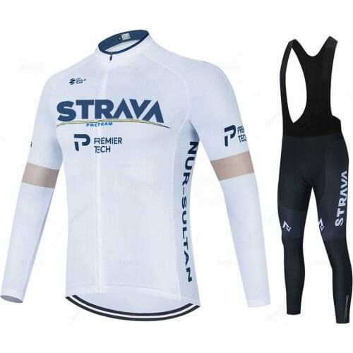 New 2021 Strava Team Long Sleeve Cycling Jerseys Ropa Ciclismo Maillot Bicycle Clothing Breathable Mtb Bike Cycling Clothes