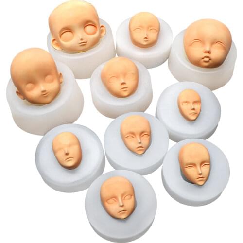 New Baking Molds DIY Face Face Silicone Cake Molds Various Cartoon Head Face Makeup Chocolate Molds Biscuit Molds Cake Mold