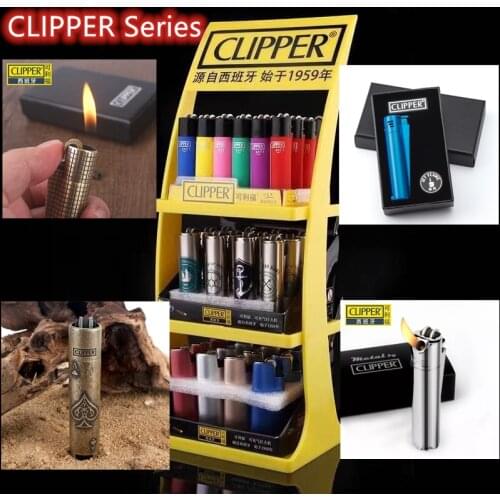 Original Clipper Lighter Flint Grinding Wheel Printing Metal Nylon Portable Butane Gas Mini Inflatable Lighter Gadgets For Men