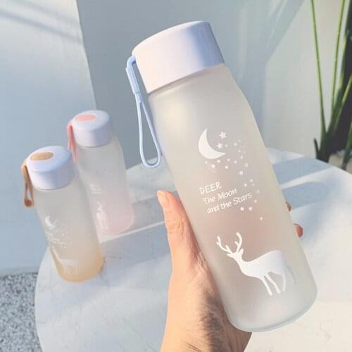 560ml Water Bottle Leak Proof for Girl Biking Travel Portable Water Bottles Plastic