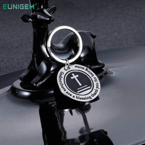 Mothers Day Christening Keychain Gift for Baptism Godmothers Gift Keyring From Godchild Godson Goddaughter Godmother Birthday