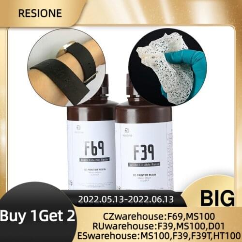 Resione 500g Tear Resistant Flexible 3d Printer Resin For Elegoo Anycubic Resin 3D Printer SLA DLP 405nm UV