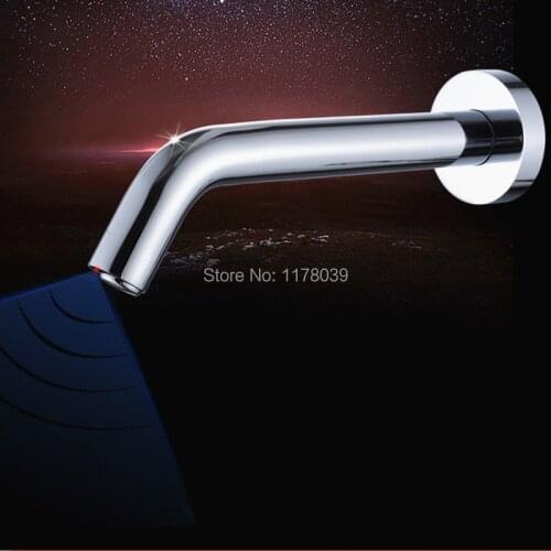 Contemporary bathroom induction smart faucet,DC/AC hot and cold mixer tap,wall mounted Automatic sensor faucets,J16973