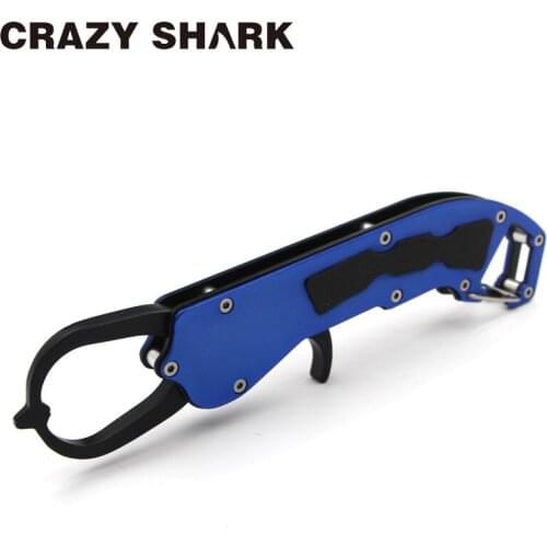 Crazy Shark Aluminum Alloy Fish Lip Grip 21.5cm Fishing Gripper Holder Goods for Fishing Carp Fish Tools