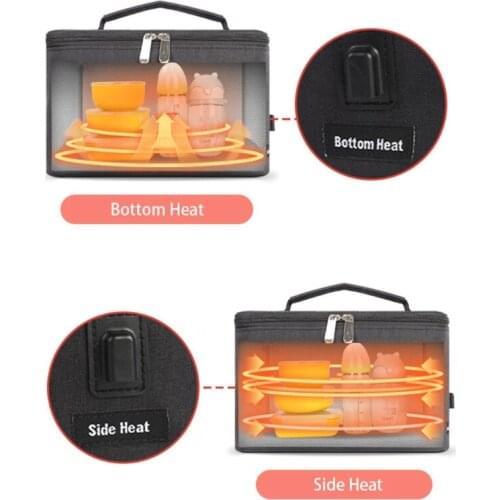 USB Smart Display Baby Milk Bottle Warmer Heater Tote Wet Wipes Food Heating Insulation Bag