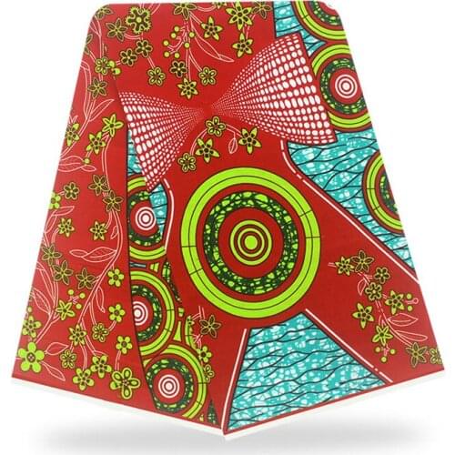 Nigerian Wax Dye Printed Fabric 100%Cotton Real High Quality Ankara Style African Dress Material For Sewing 6 Yards V-L 5-72