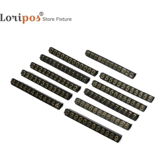 Jewellery Store Clear Black Plastic Price Tag Holder Jewelry Pricing Retail Price Tag Display Cube Price Number Stand