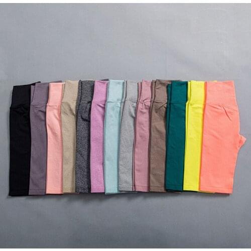 Women Yoga Shorts Seamlesss High Waist Shorts Gym Fitness short Tights Gym Clothing Workout Running Sportswear