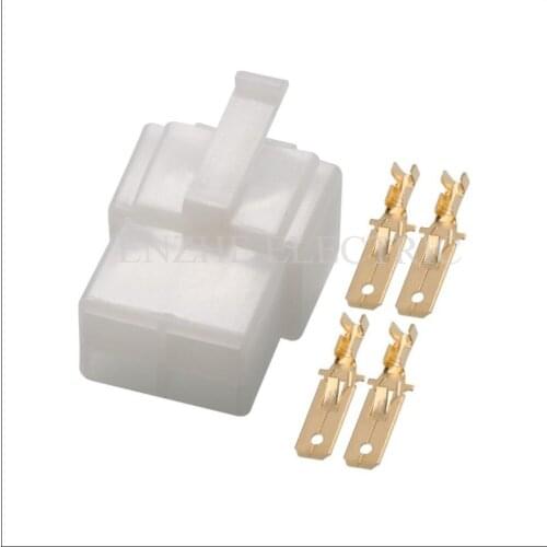 100SET 6120-2043 car wire male cable connector terminal 4-pin connector Plugs sockets seal DJ70413-6.3-11