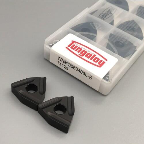 100% Original 10PCS WNMG080408L-S T4125 Machining Steel Part Carbide Insertss CNC Lathe Tools Metal Turning Tools lathe Cutter
