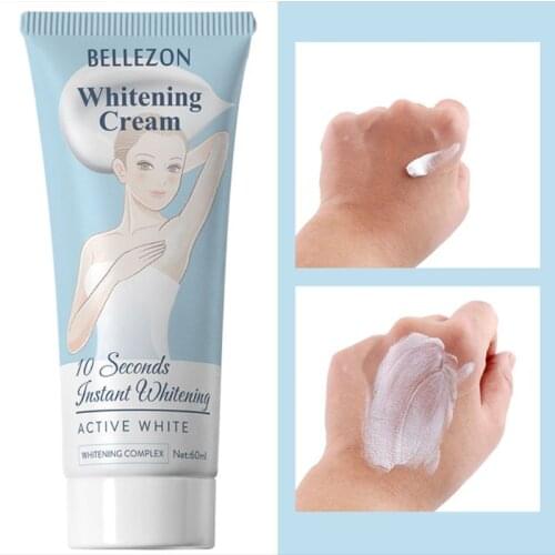 60ml Women Underarm Instant Whitening Cream Armpit Leg Knee Vaginal Lips Private Part Body Bleach Brighten Lotion