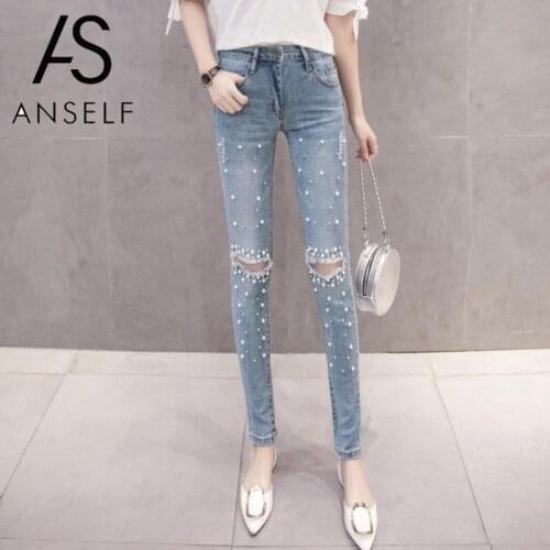 Женские джинсы с вышивкой ANSELF China At AliExpress