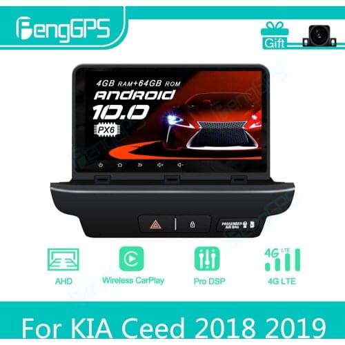 For KIA Ceed 2018 2019 Android Car Radio Stereo Multimedia Player 2 Din Autoradio GPS Navigation PX6 Unit Screen Display