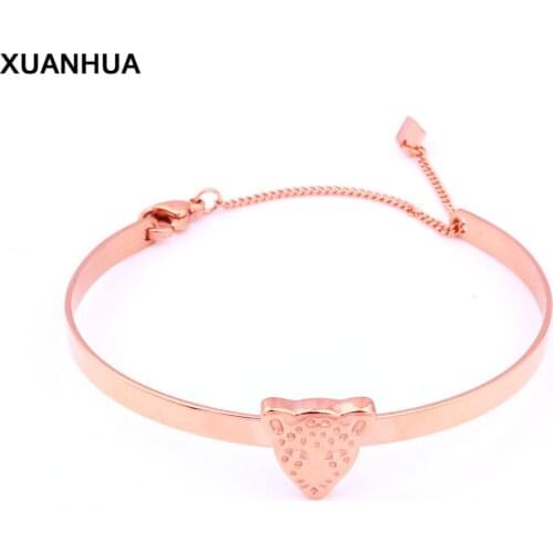 XUANHUA Wholesale Stainless Steel Chain Link Bracelet Leopard Head Bracelets For Women Adjustable Bracelet Fashion Chain Braslet