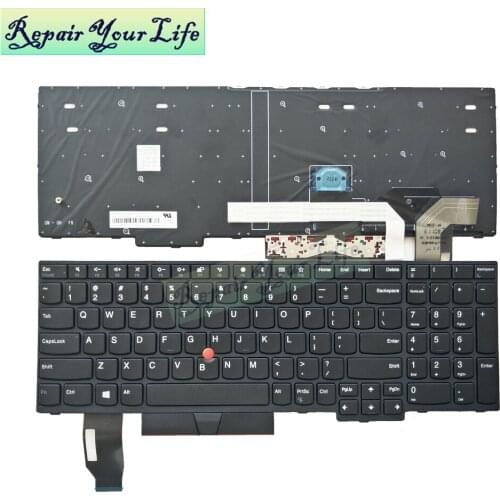 Laptop keyboard us version for IBM T580 E580 E585 L580 SN20P34095 PK131672A00 01YP560 backlit keys black New style best