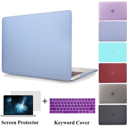 3in1 Matte Case Cover Protector For Apple Macbook Pro 15 A1707 with TouchBar Pro 13 A1706 For Mac Book Pro 13 A1708 Protect bag