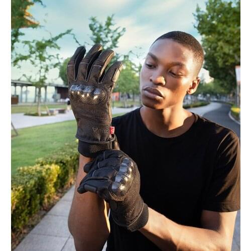 Motorcycle Gloves Racing Genuine Leather Motorbike Road Racing Team Glove men summer winter riding gloves