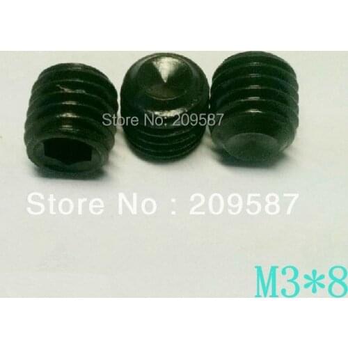 Lot100 M3x8mm Head Hex Socket Set Grub Screws Metric Threaded Cup Point