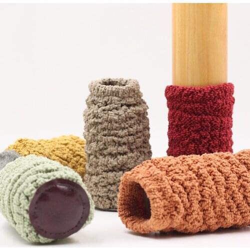Chair Leg Socks Cloth Gloves Floor Protection Knitting Wool Socks Anti-slip Knit Table Furniture Feet Sleeve Cover