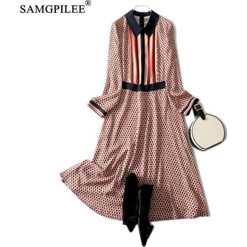 2021 Spring And Autumn New Women Dresses Plus Size Printed Luxury European Style Fashion Clothing Slim Chiffon Dress Woman 4XL