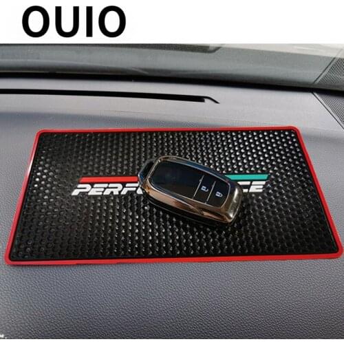 OUIO Car Dashboard Anti-slip Pad Phone Key Rubber Mat for Kia Rio Volvo Opel Tesla model 3 Car Styling Interior Accessories
