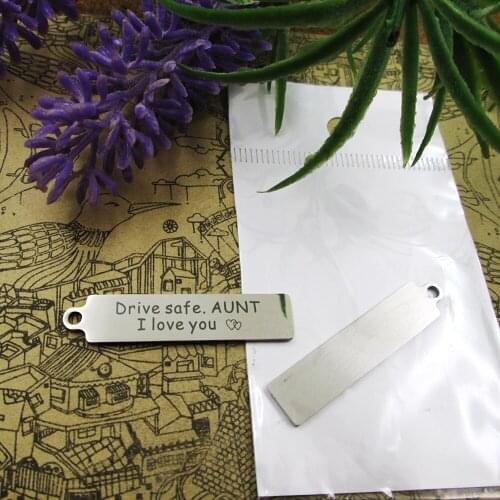 10pcs--"drive safe aunt i love you"stainless steel charms more style for choosing DIY Charms