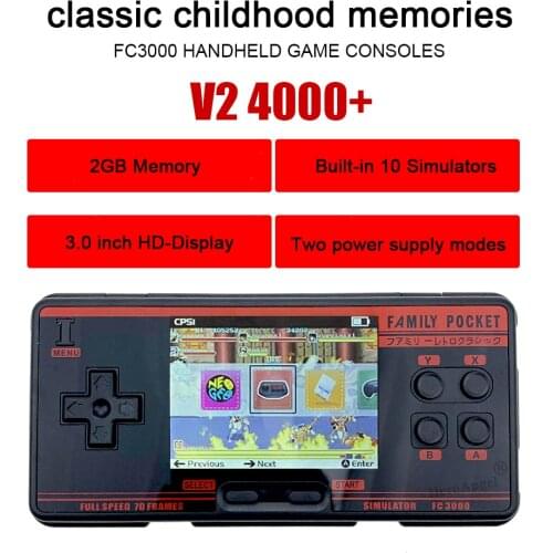 FC3000 Handheld Game Console Portable Handheld Game Console Childrens classic Game hand-held gaming device Gaming